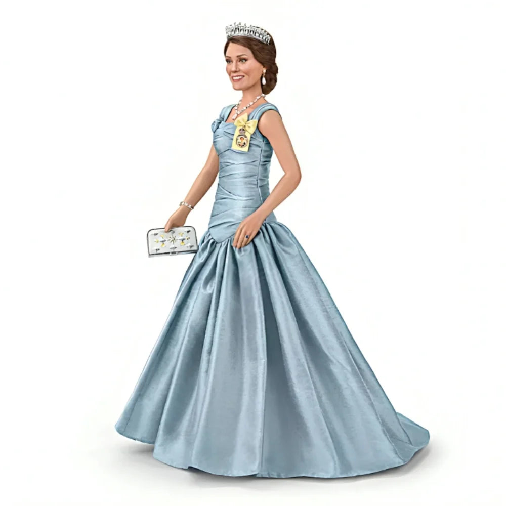 Poseable Collectible Doll in Gown with Jewelry Reproductions 15-inches H7946