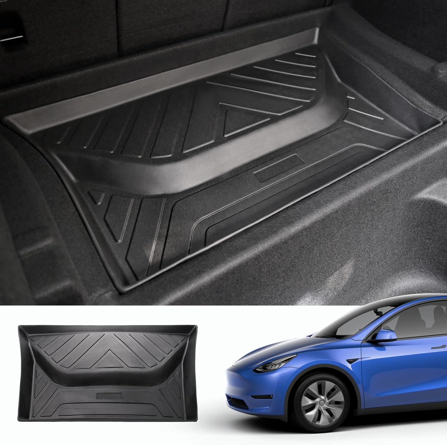 Tesla Model Y Trunk Mat Cargo Liner with Backrest Mat for 7 Seats P73859