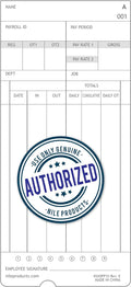 100 Pack Time Cards for Calculating Time Clock V866