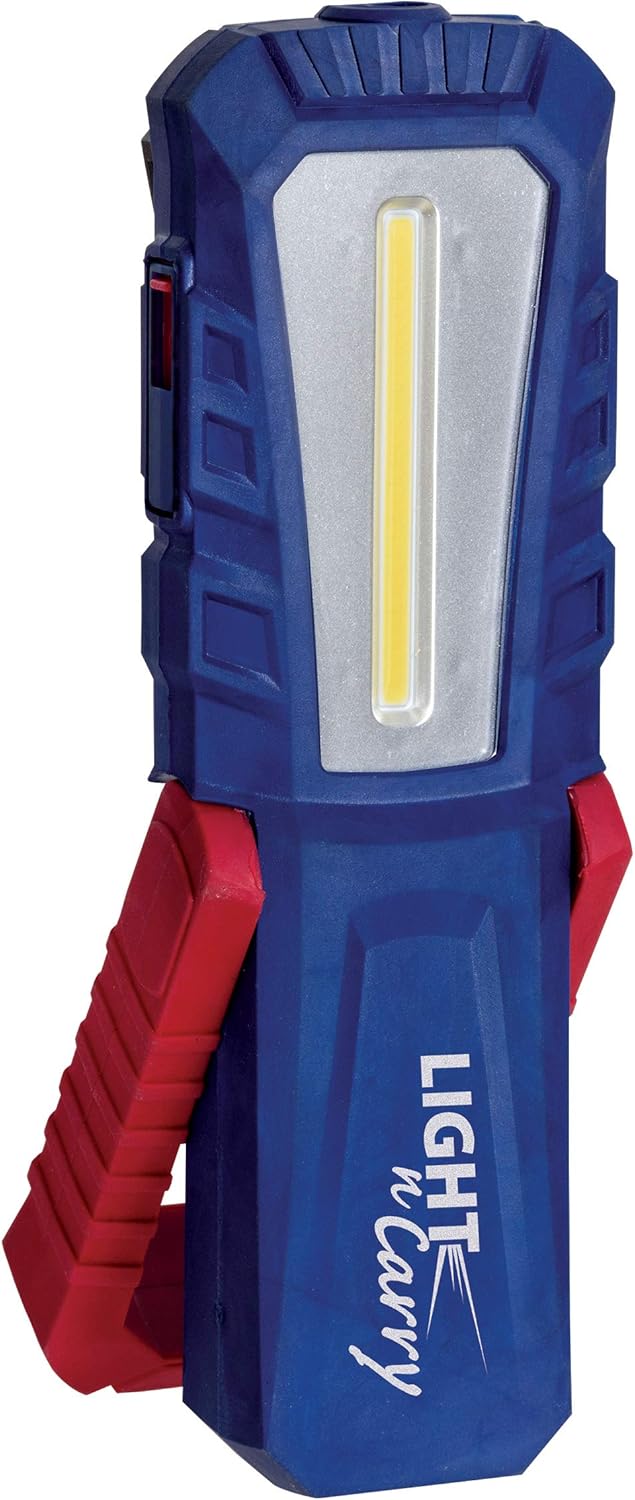 Rechargeable Work Light with Magnetic Base, Hanging Hooks, and USB Charging Output, 800 Lumen, Pack of 2 I562859