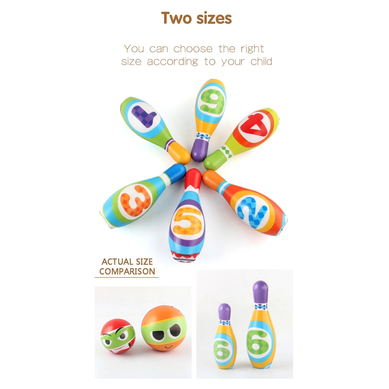 Mini Bowling Game Indoor Outdoor Sports Toy L631