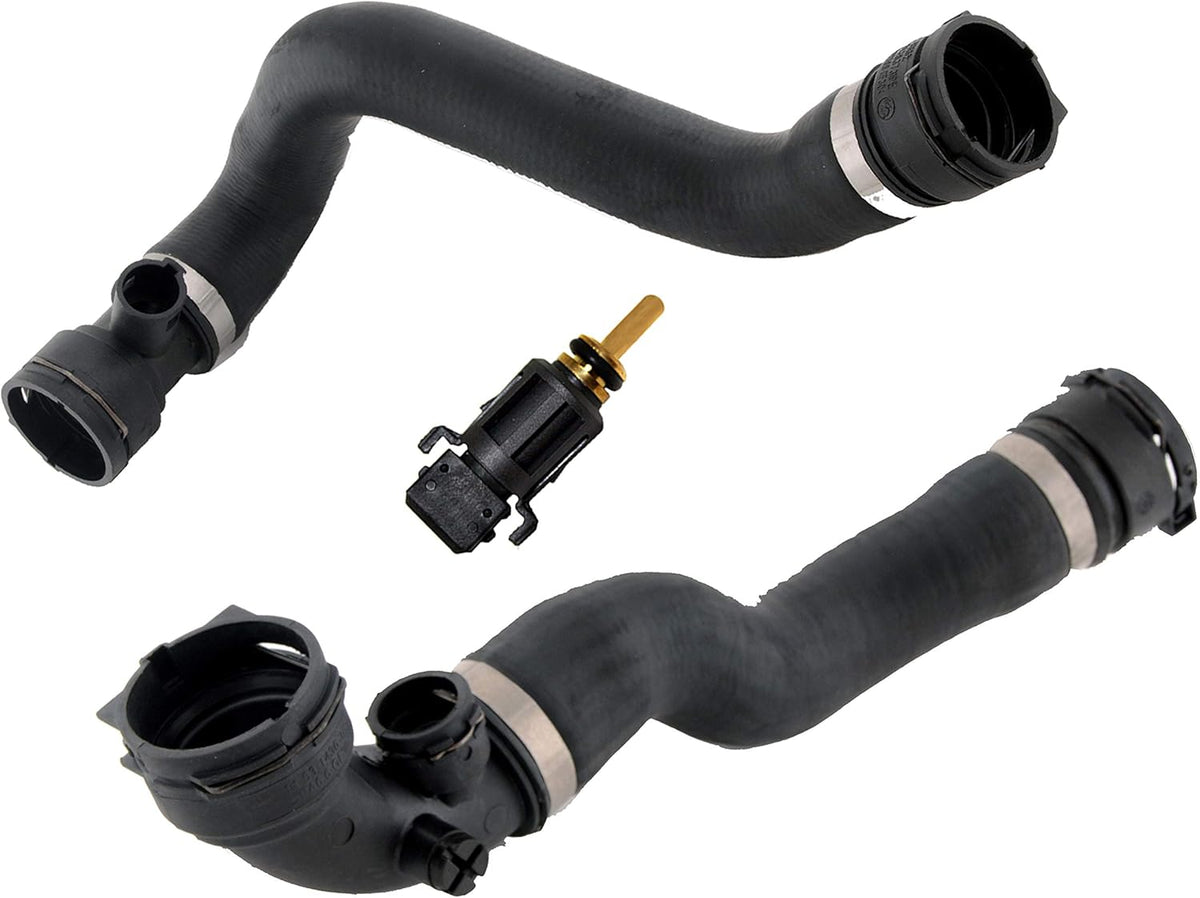 Upper Lower Radiator Hose with Temp Sensor, 3pcs Kit M126