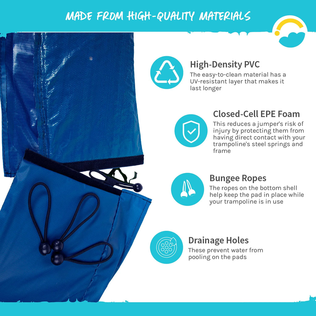 Trampoline Safety Pad for 15FT Frame, Two Pieces I898