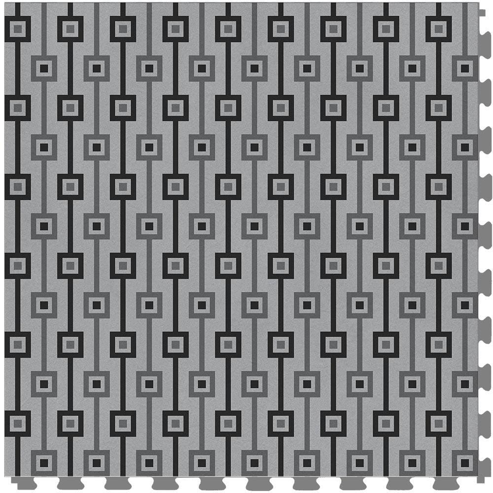 Gray/Satin 20-in x 20-in Water Resistant Interlocking Luxury Vinyl Tile K51195