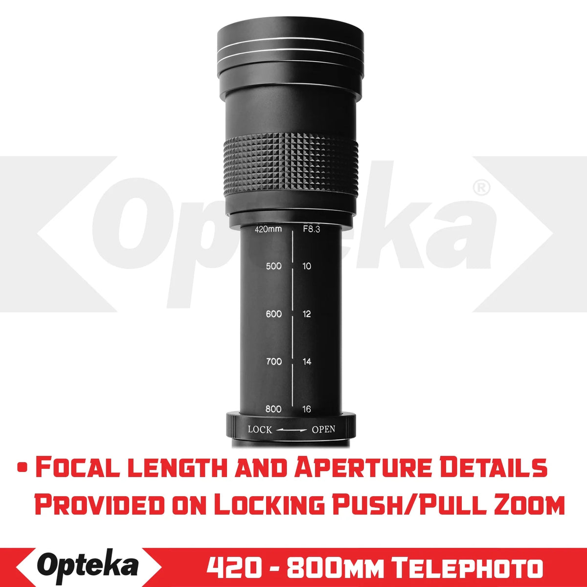 420-800mm f/8.3 HD Telephoto Zoom Lens for Nikon DX FX F Mount Digital SLR Cameras P72707
