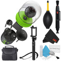 4K Video Camera with Selfie Stick and Microfiber A300289