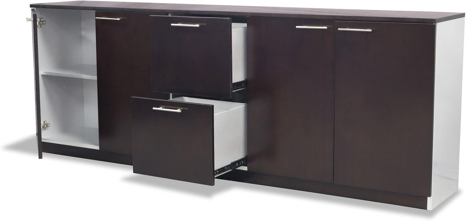 Polished Walnut Cabinet Credenza R175
