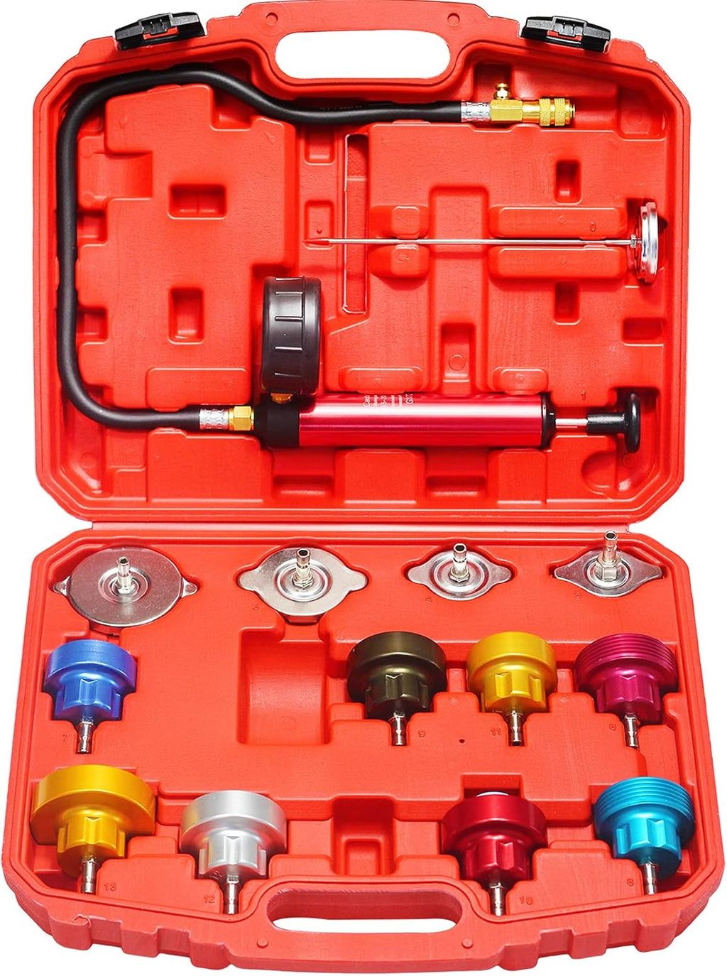 Radiator Pressure Tester Kit with 12 Pcs Universal Adapters N3911