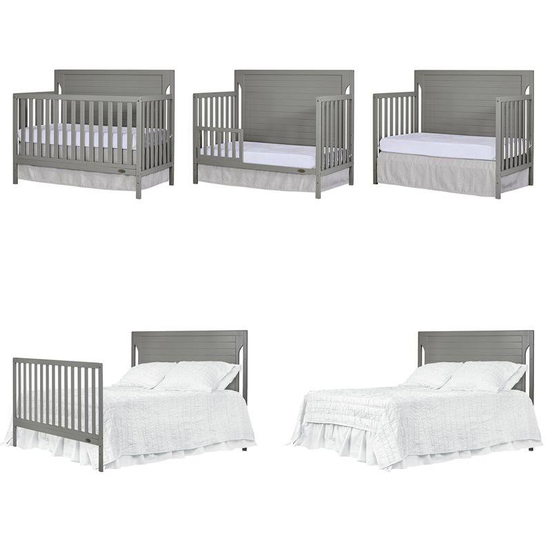 Storm Grey 5-in-1 Convertible Crib X325