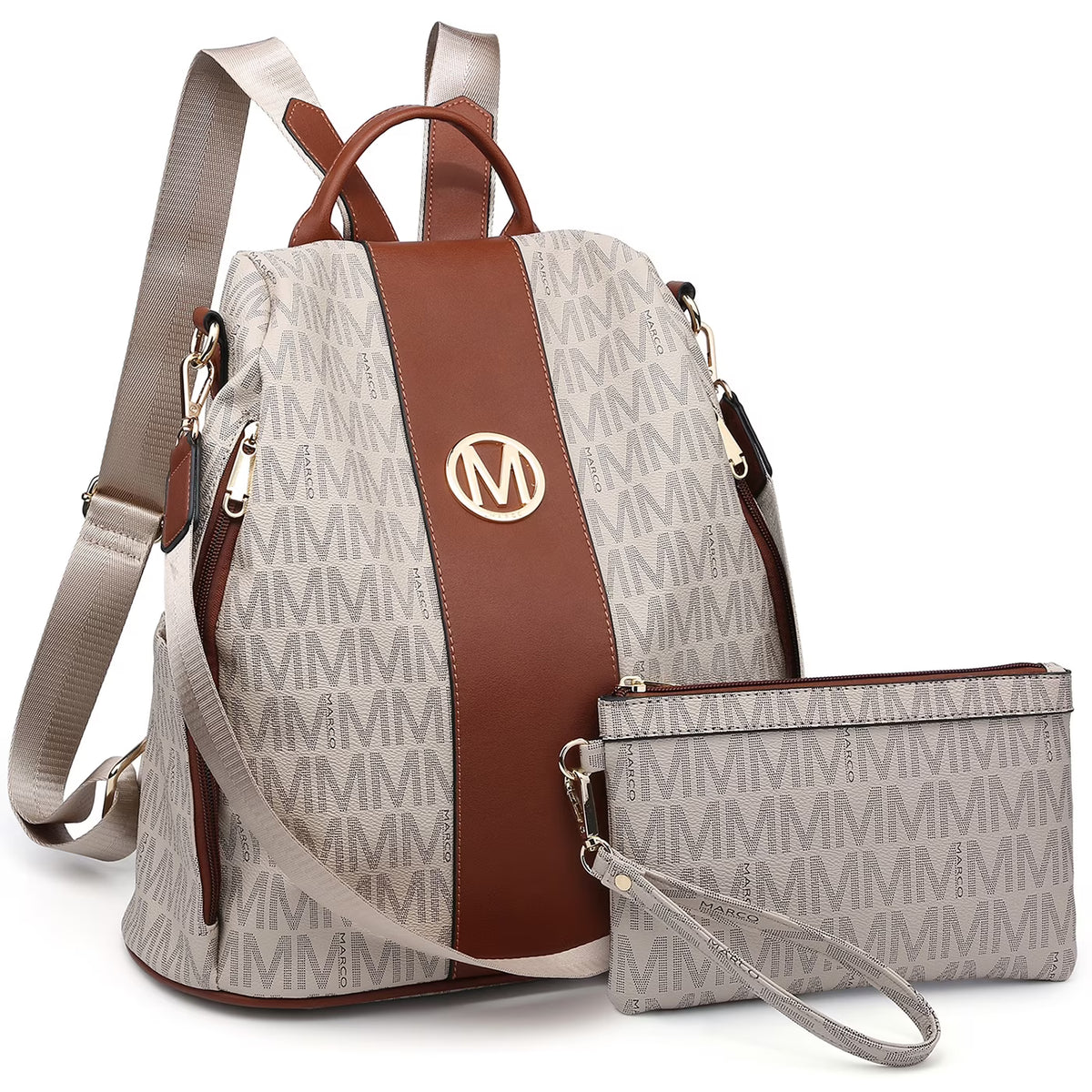 Anti-Theft Travel Backpack and Purse Wallet Set 2pcs K41928