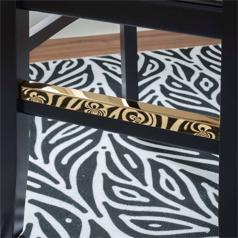 Solid Wood Set of Two Barstools in Black X47782