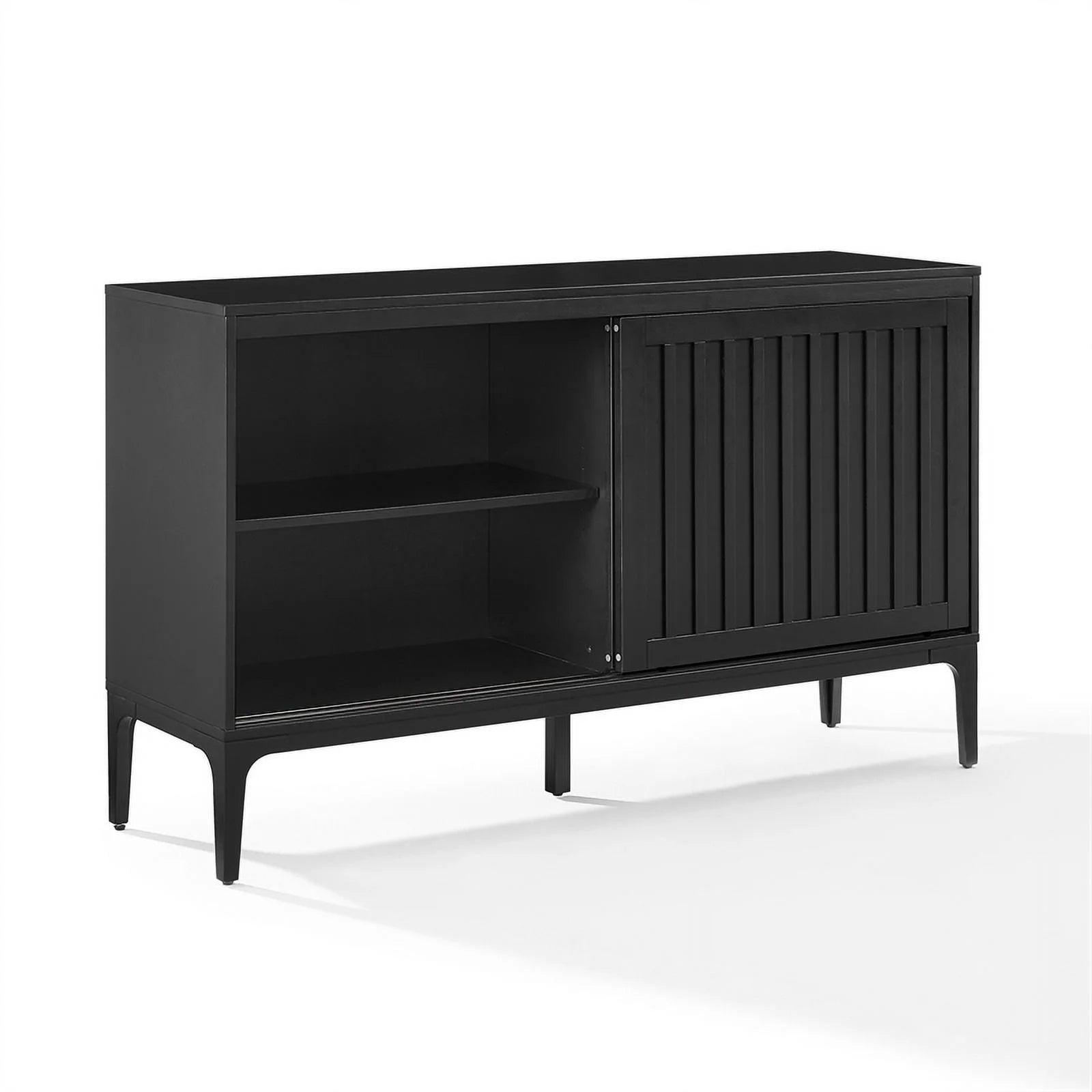 Matte Black Particle Board Wood Sideboard O409