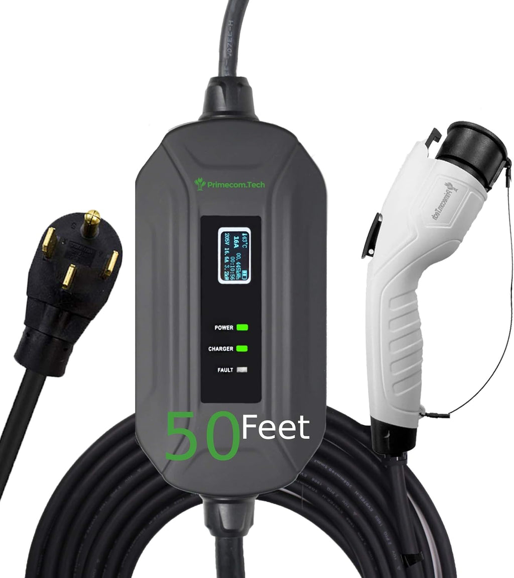 Portable Level 2 Electric Vehicle Charger, 16Amp, 35 Feet P3777