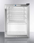 Black Cabinet Reach-In Refrigerated Merchandiser with LED Light, 2.5 Cu. ft N6482