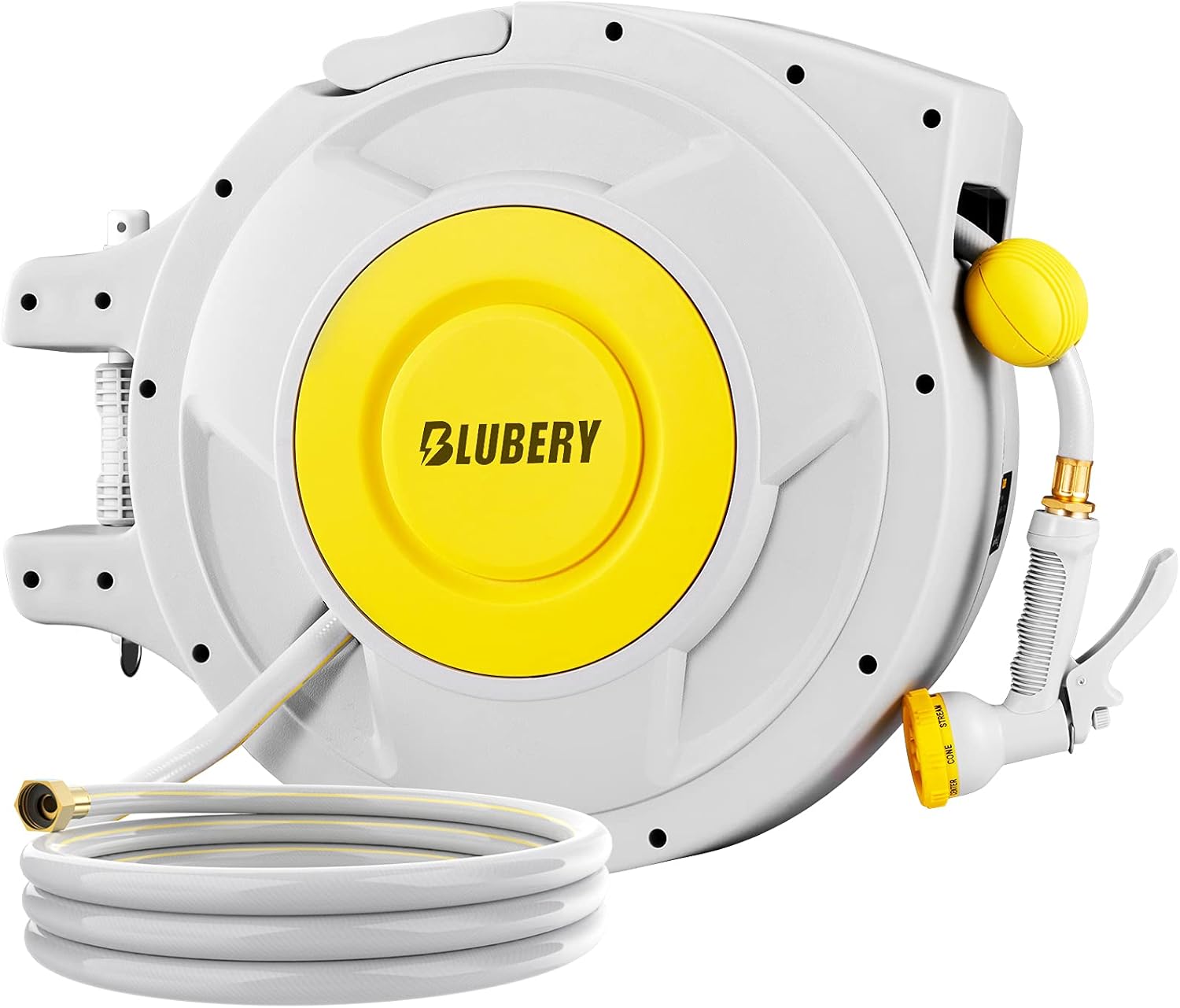 Retractable Garden Hose Reel with 8 Pattern Spray Nozzle W4385