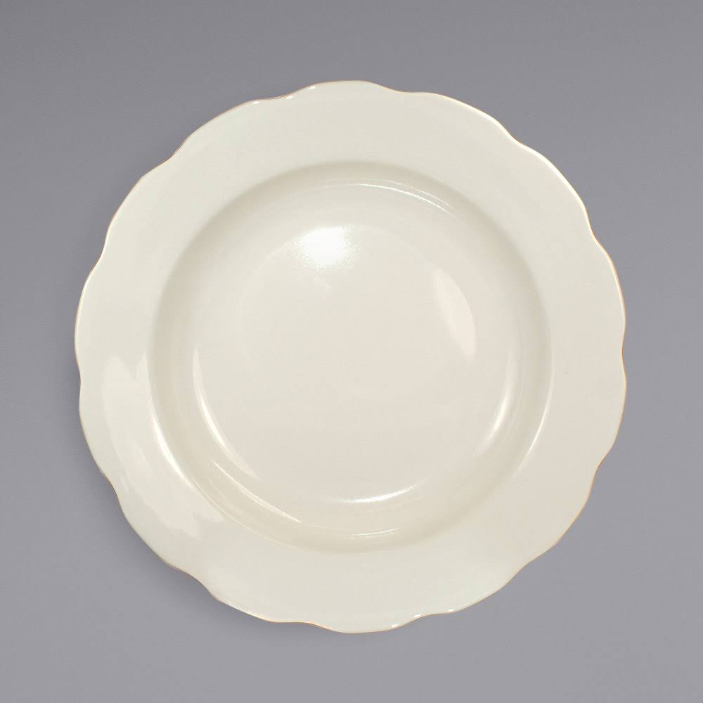 20 oz. Ivory Scalloped Edge Stoneware Pasta Bowl W660472