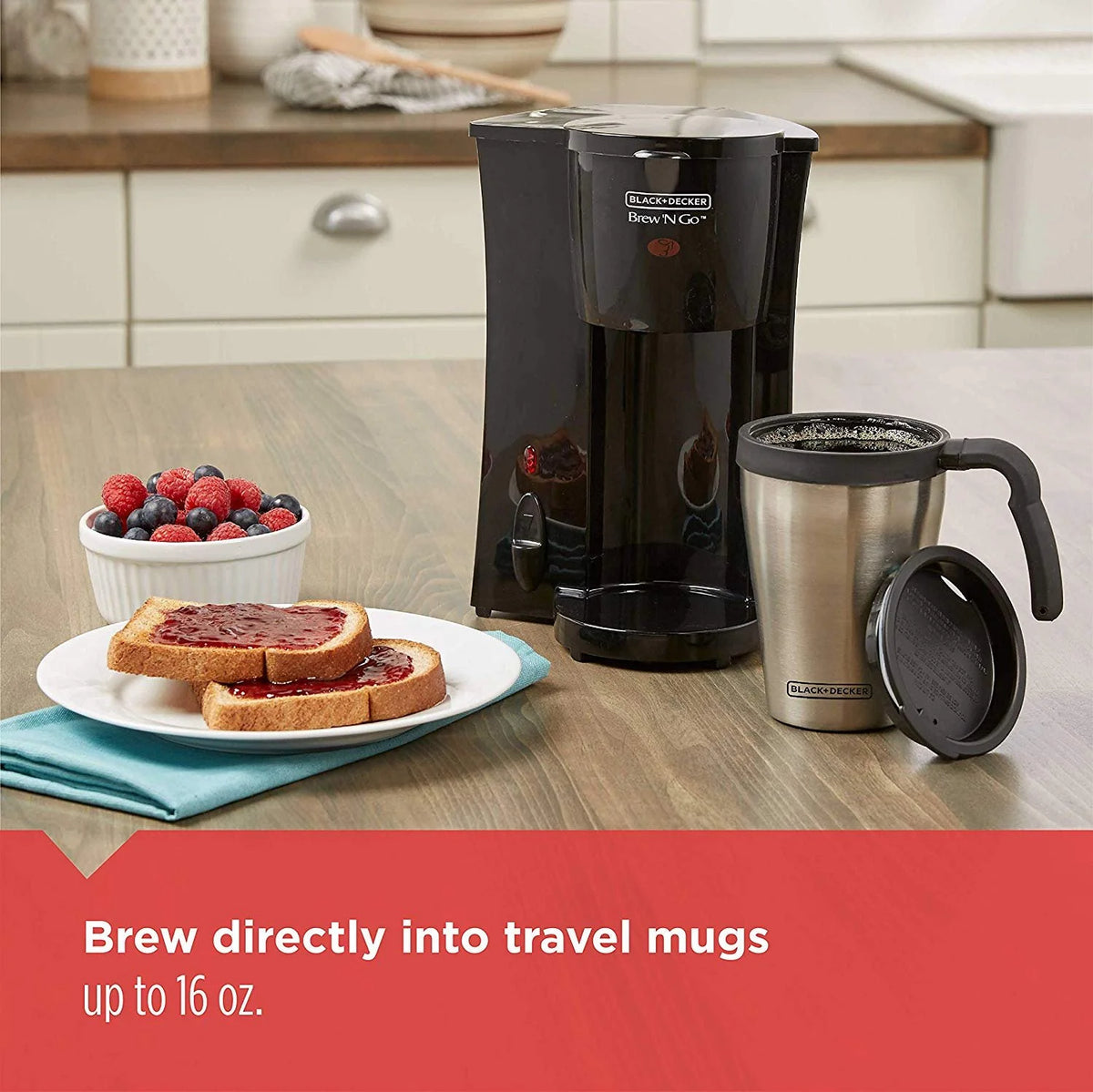 Black/Stainless Steel Coffeemaker W595