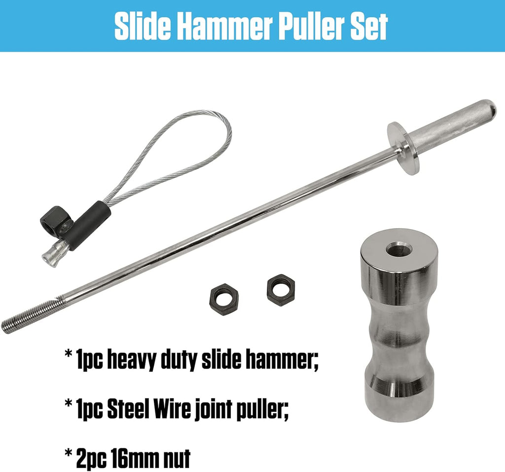 Heavy Duty Inner CV Axle Removal Tool with Slide Hammer Puller Set U572476