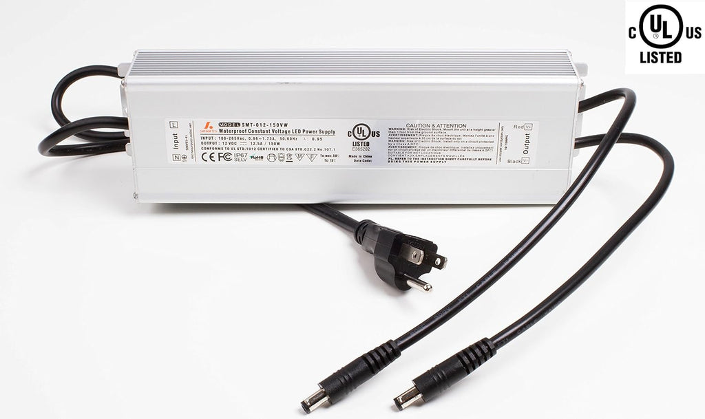 80ft White LED Light with UL 12v AC Power Package X937
