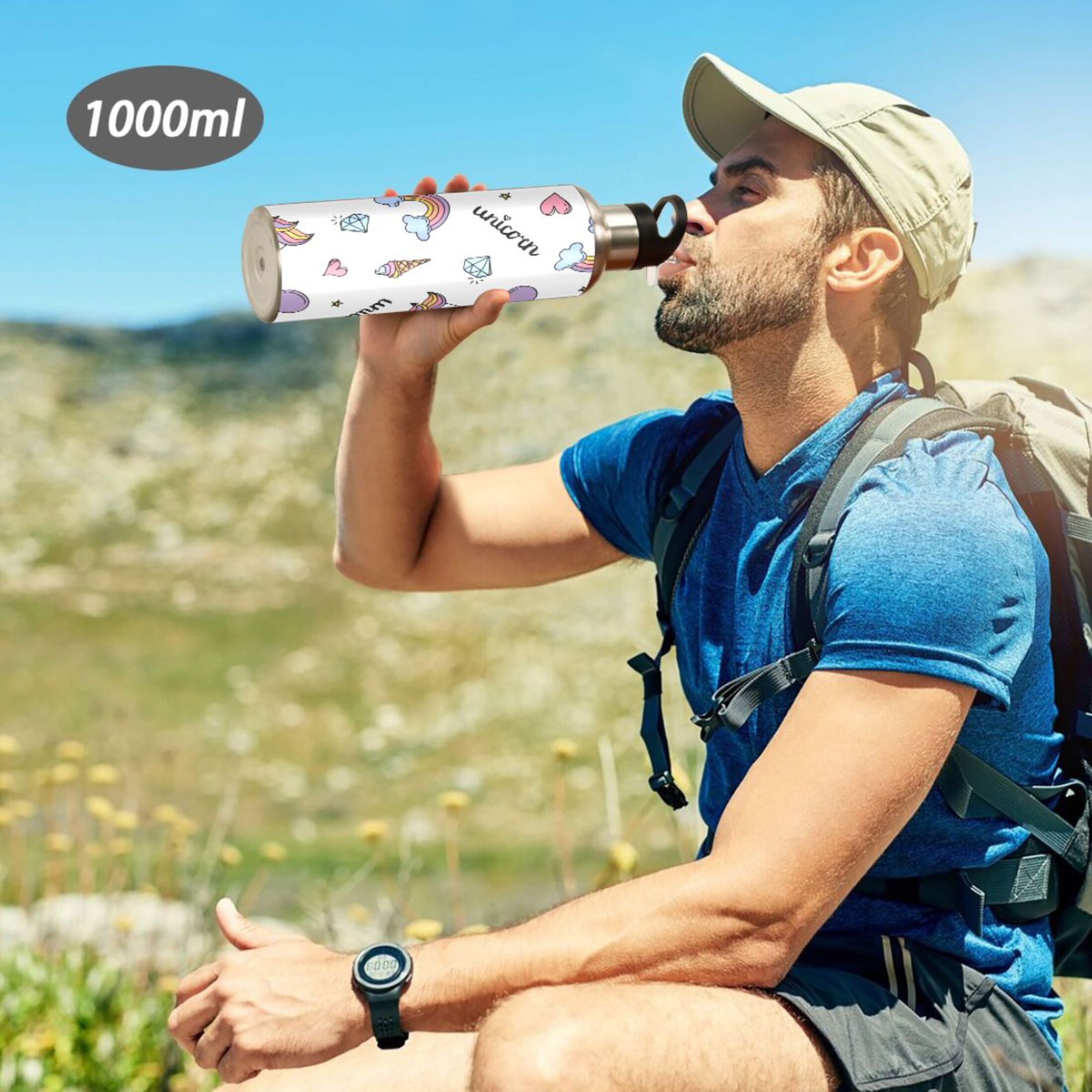 Stainless Steel Insulated Water Bottle with Straw Lid C80941