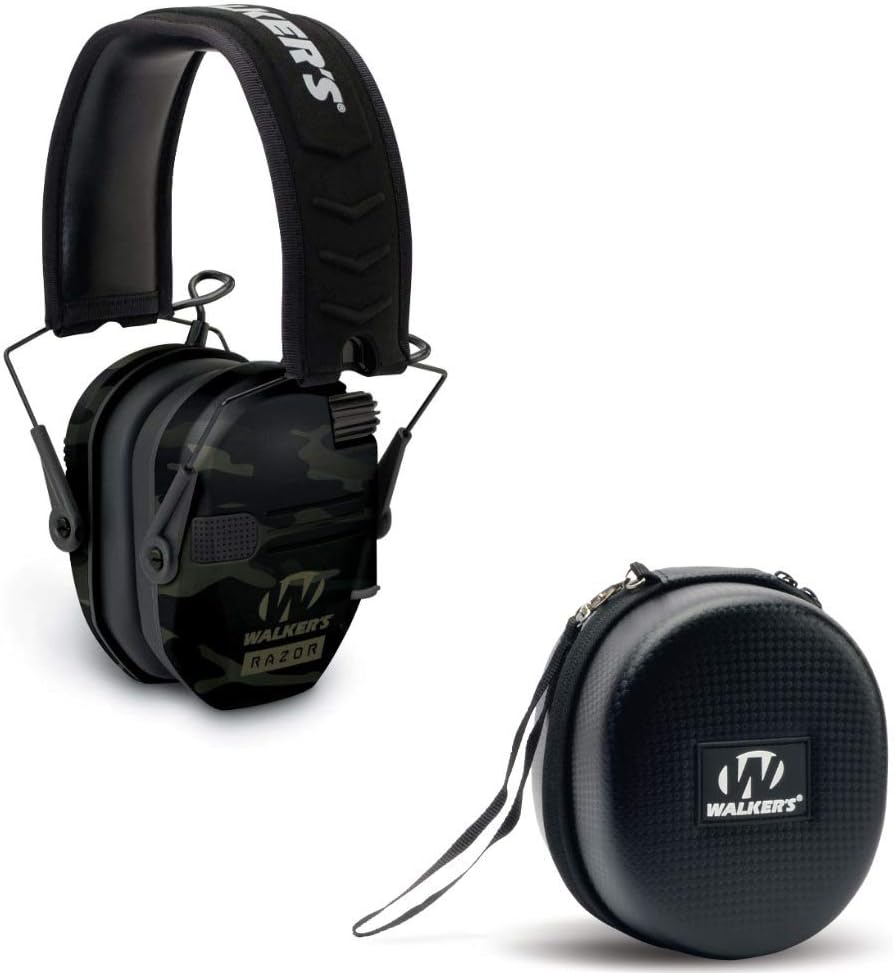Razor Slim Electronic Shooting Hearing Protection Muff with Protective Case M8017