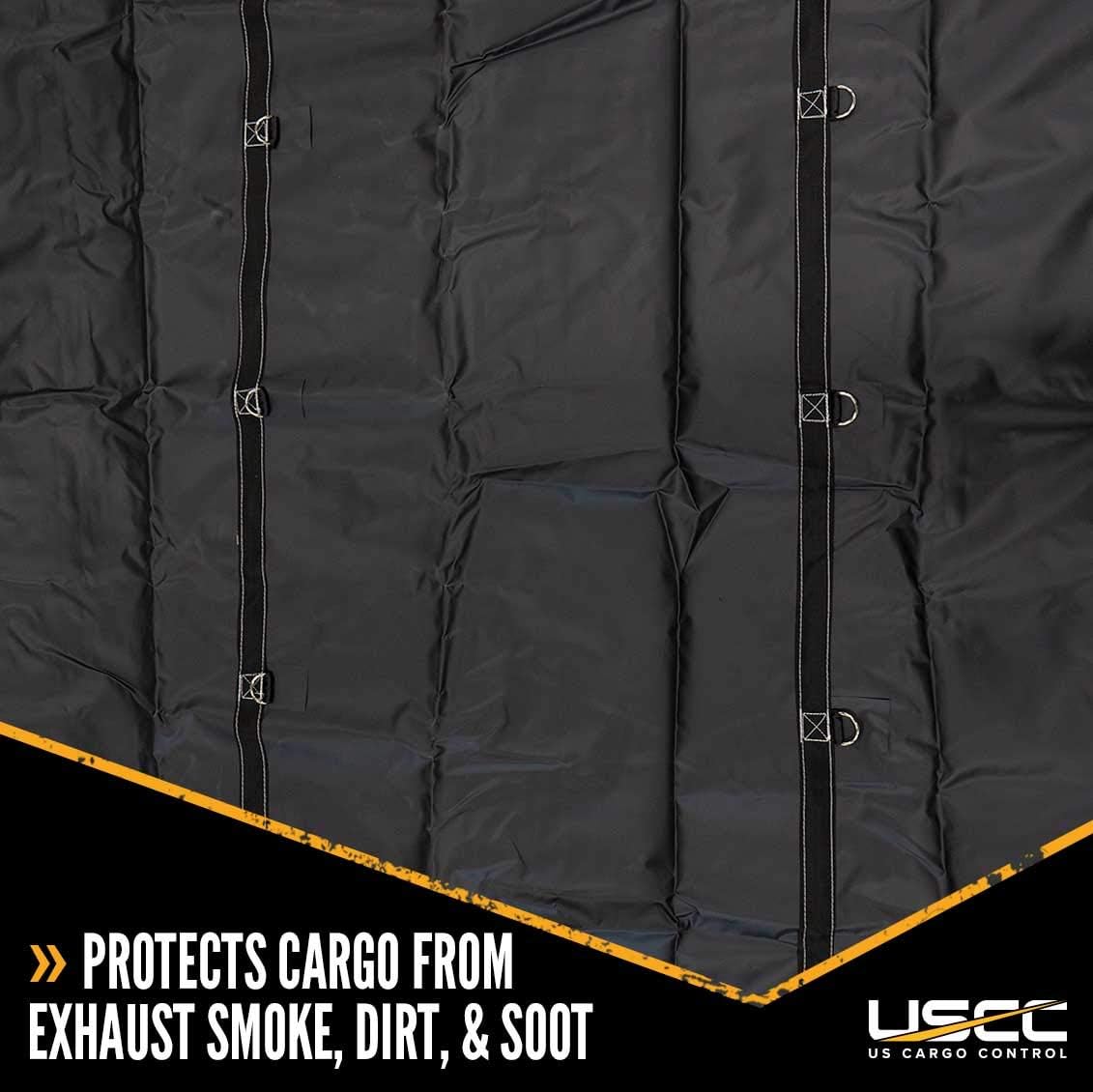 Heavy-Duty Smoke Tarp - 9.666 Feet Long x 10.75 Feet Wide - 18 Ounce PVC-Coated Polyester D38986