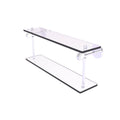 22 in. Two Tiered Glass Shelf Polished Chrome G75128