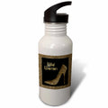 Cheetah Print Stiletto Pump and Diamond Bling 21 oz Sports Water Bottle A6960
