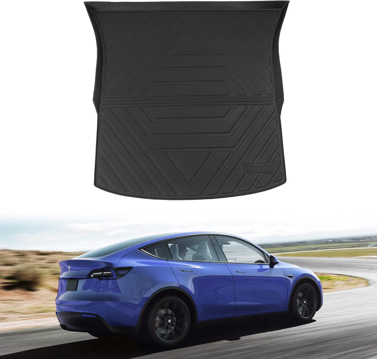 Tesla Model Y Trunk Mat Cargo Liner with Backrest Mat for 7 Seats P73859