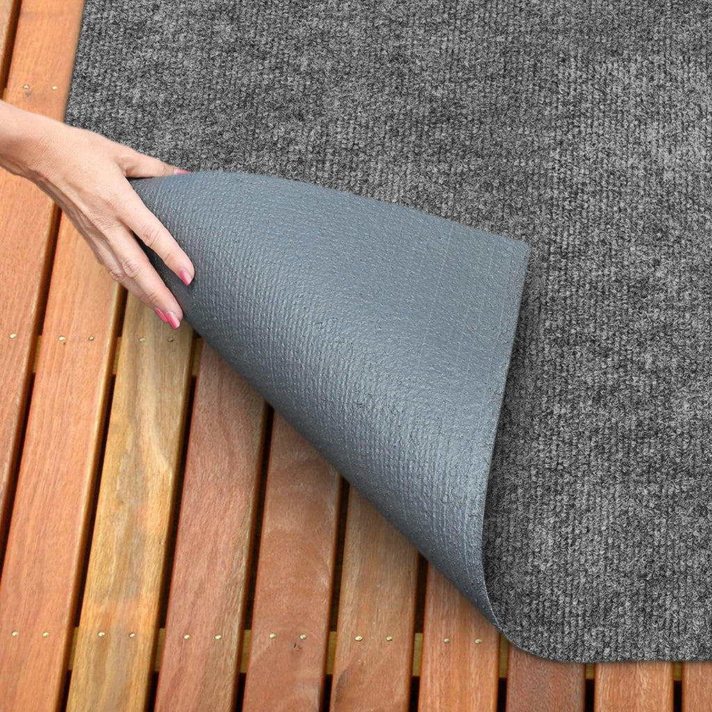 Indoor Outdoor Carpet with Rubber Marine Backing - Gray - 6 Feet x 10 Feet G556