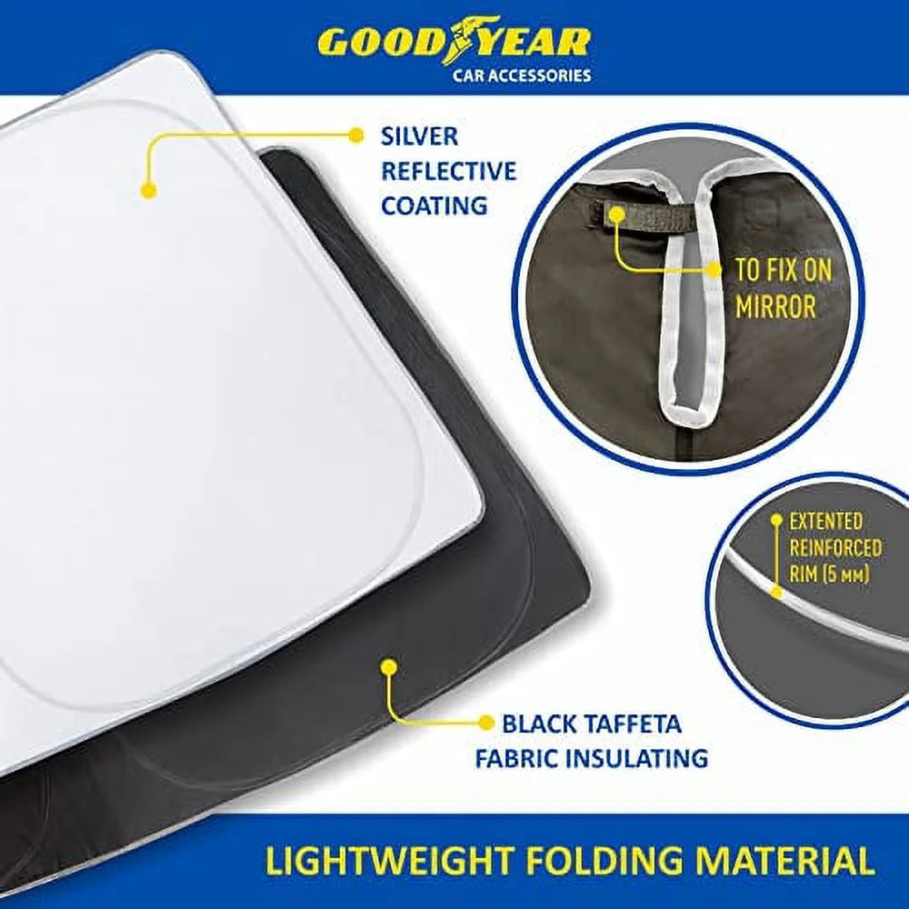 Foldable Windshield Sun Shade for Car Front Window U239285