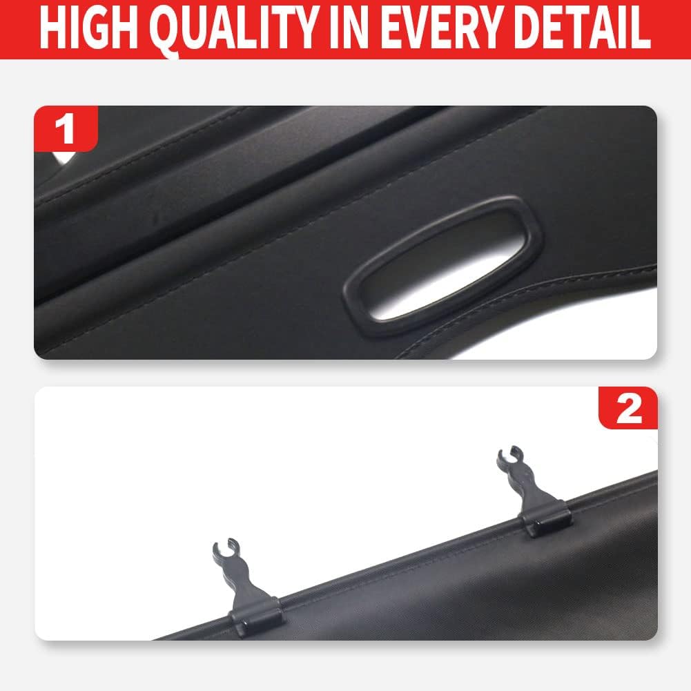 Black Retractable Cargo Trunk Cover Q130