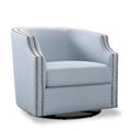 Sky Blue Swivel Barrel Chair O69440