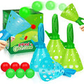 Pop-Pass-Catch Ball Game with 4 Catch Launcher Baskets and 6 Balls V4483