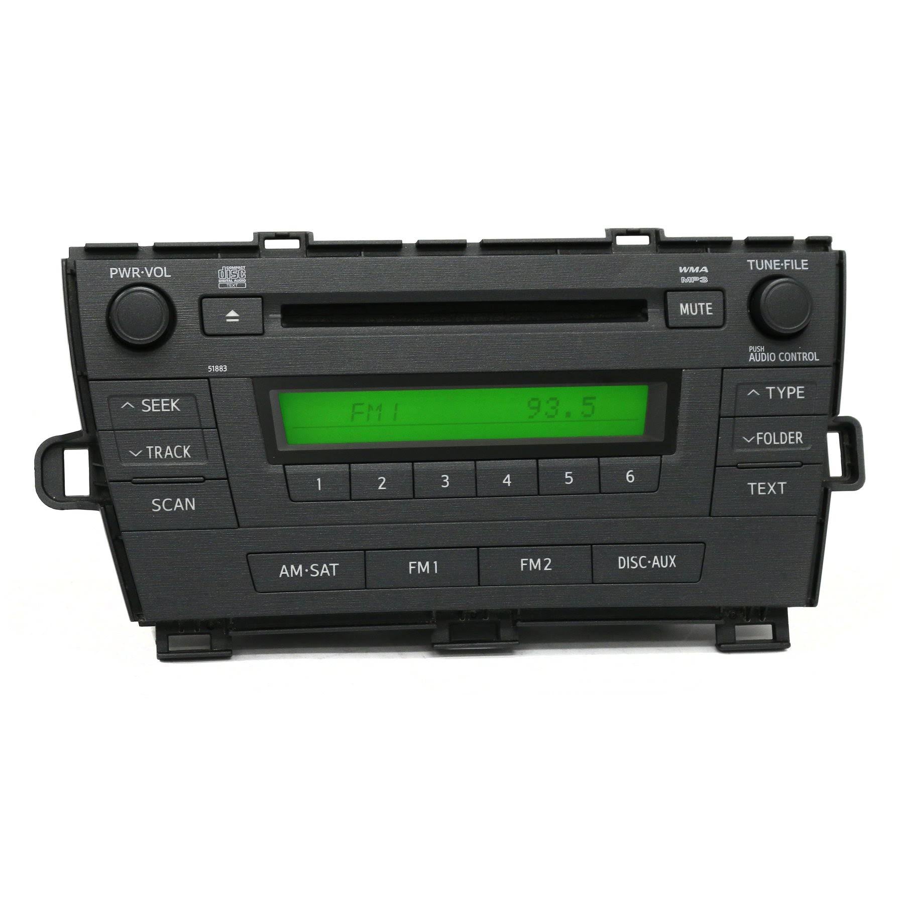 2010-2011 Toyota Prius AM FM Radio Single Disc CD Player Q160997