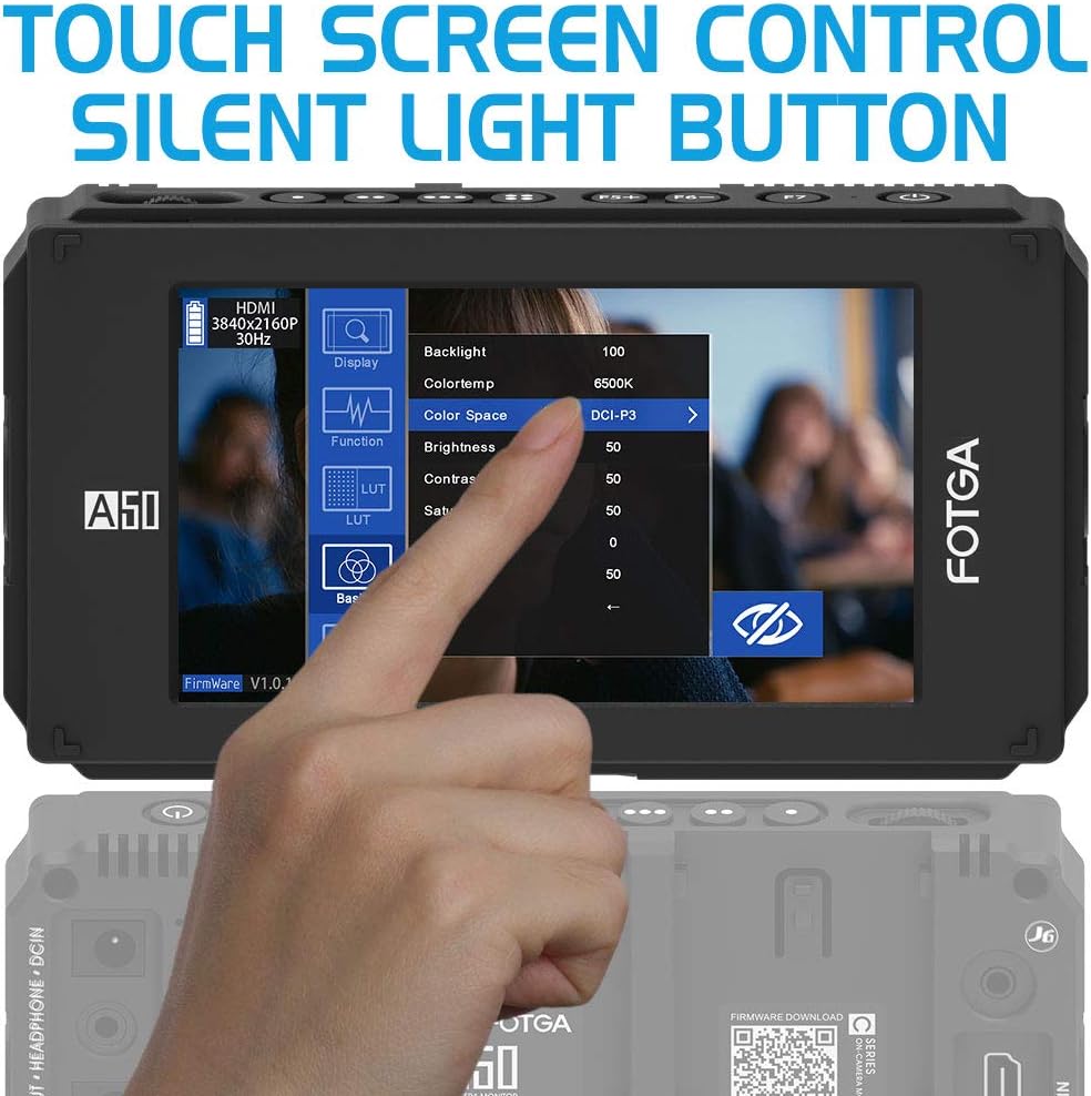 5inch Touchscreen Camera Field Monitor with HDMI 4K + 3G SDI in/Out, Cables, Battery, Charger, Carry Case H339814