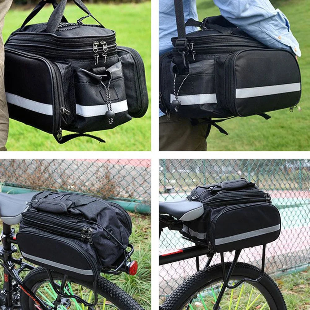 Bicycle Rear Rack Trunk Storage Bag with Reflective Strap Z124639