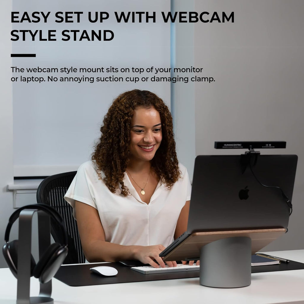 Video Conference Lighting for Monitor and Laptop, USB-C, Single Kit V494853