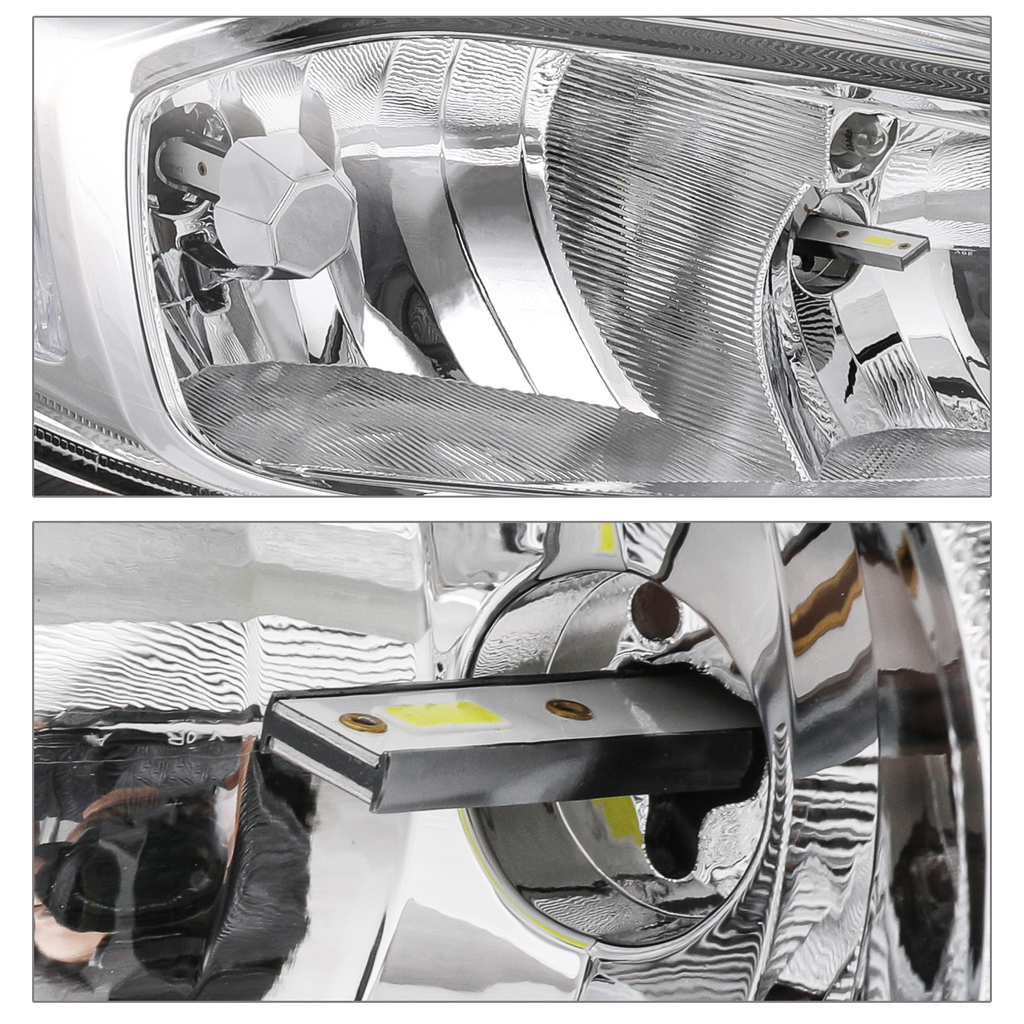 1 Pair Headlight Assembly with Pre-Assembled LED Bulbs I1124