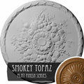 22 1/2x22OD x 1 1/4x22P Hand-Painted Smokey Topaz Ceiling Medallion M823422