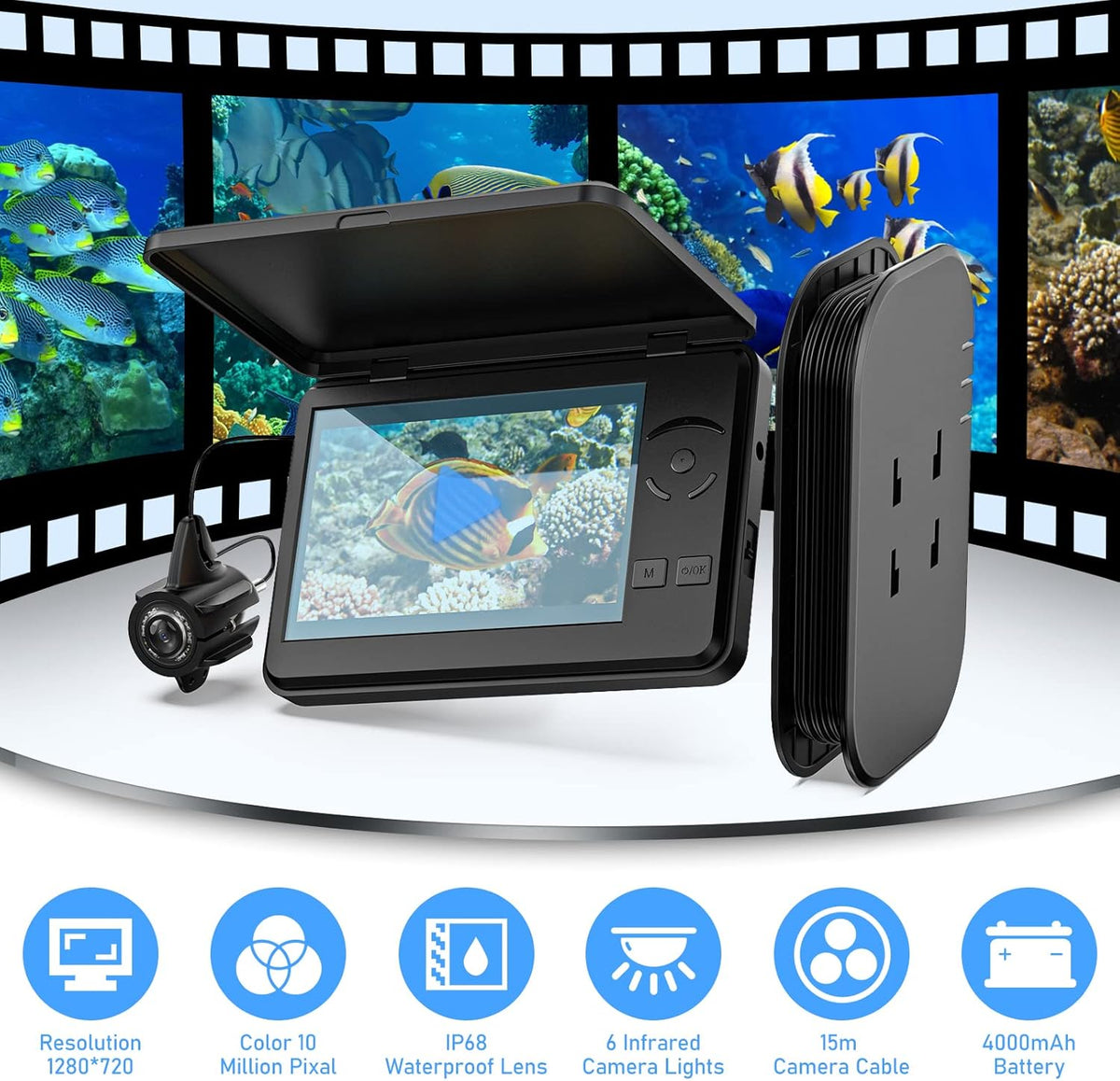 Underwater Fishing Camera with 4.3 Inch LCD Monitor U76486