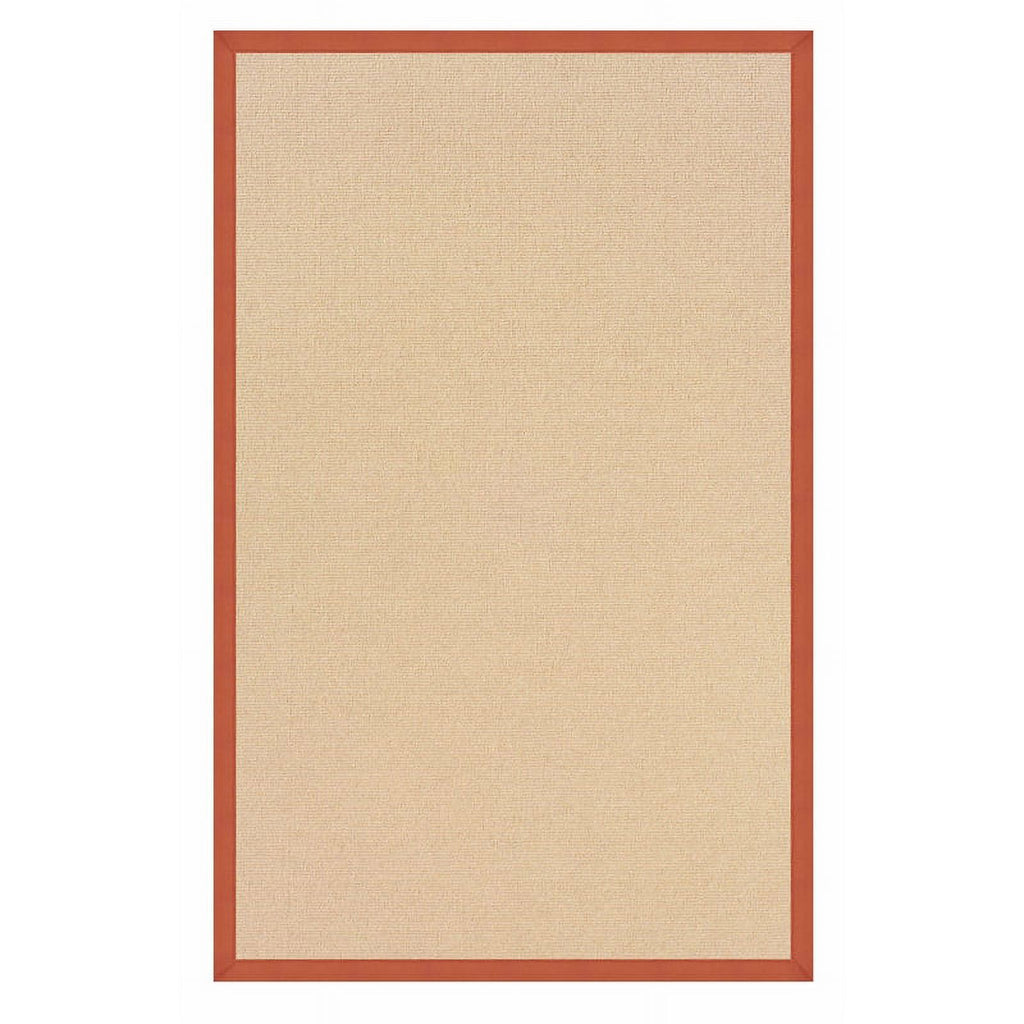 Machine Tufted Wool 8'x11' Rug in Natural and Burnt Orange E731