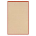 Machine Tufted Wool 8'x11' Rug in Natural and Burnt Orange E731