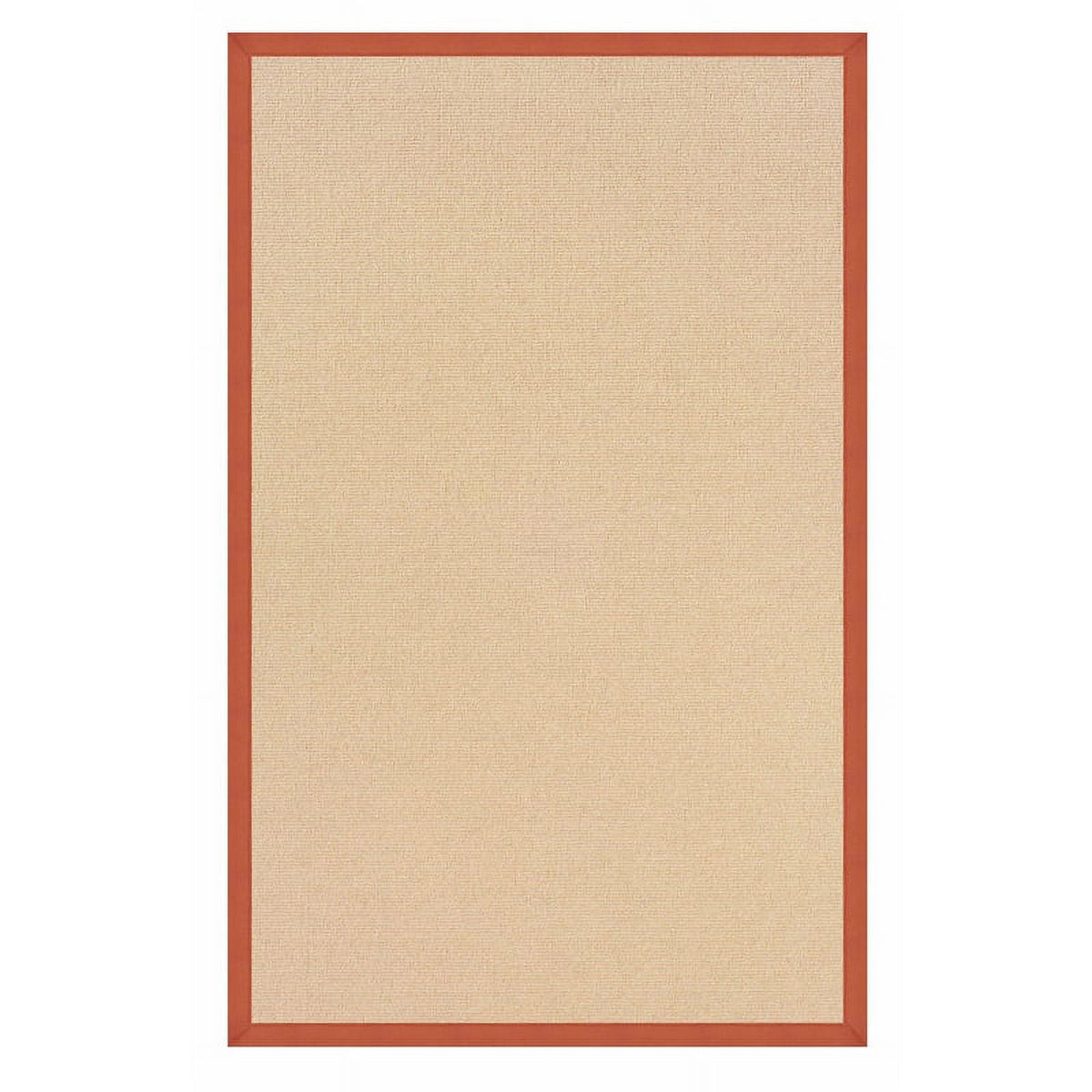 Machine Tufted Wool 8'x11' Rug in Natural and Burnt Orange E731