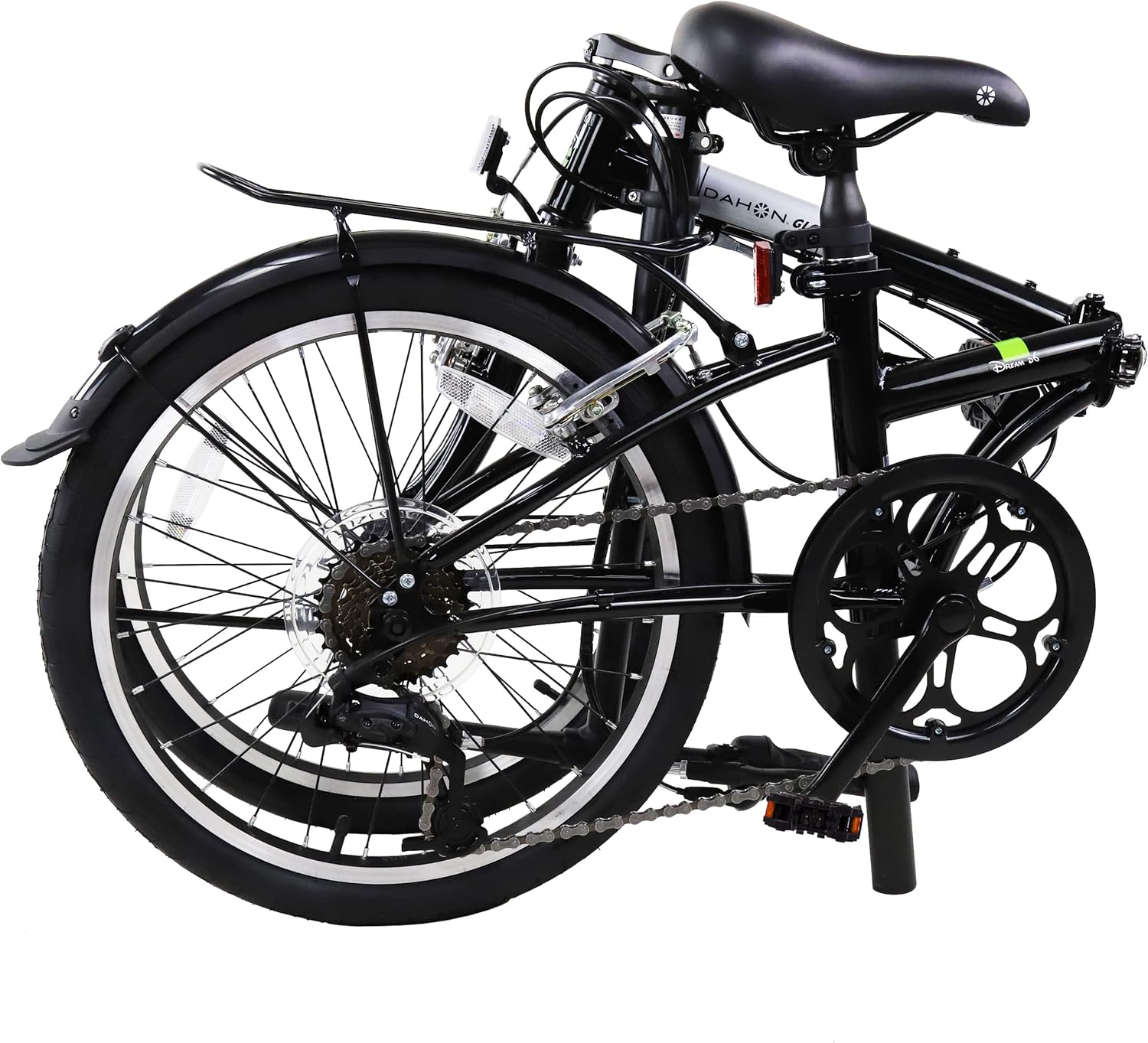 Black 20” Steel Frame 6-Speed Folding Bike J287