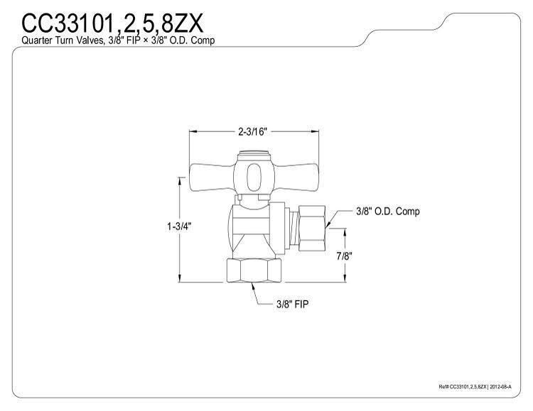 Oil Rubbed Bronze Compression Angle Valve A8152