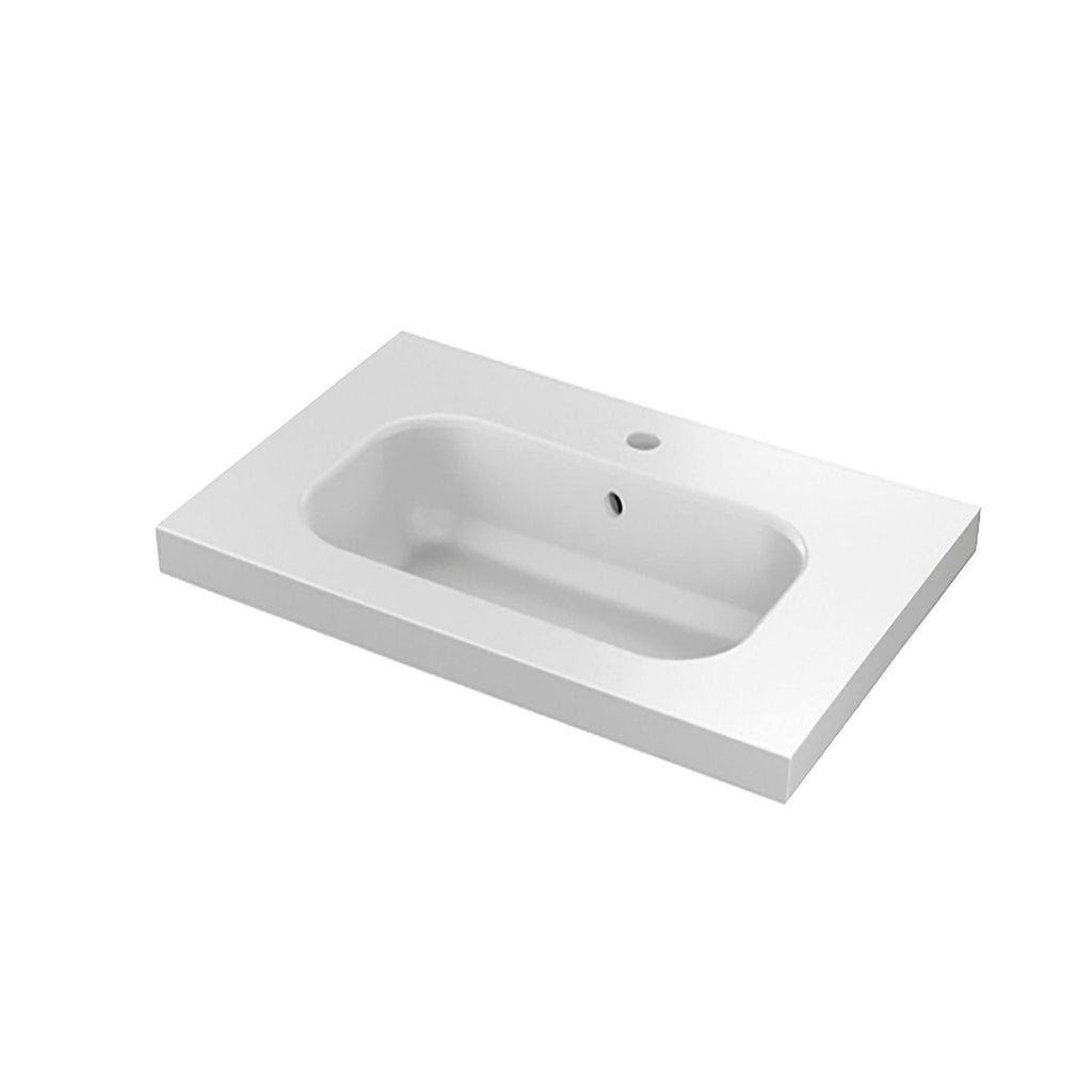 24 x 24 x 18 inch Oak Wood Bathroom Vanity Cabinet with Ceramic Top Sink I56128