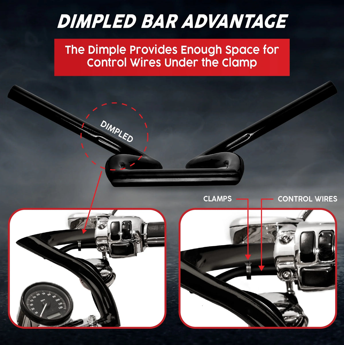 Black Z-Bar Handlebar 1 Inch B286