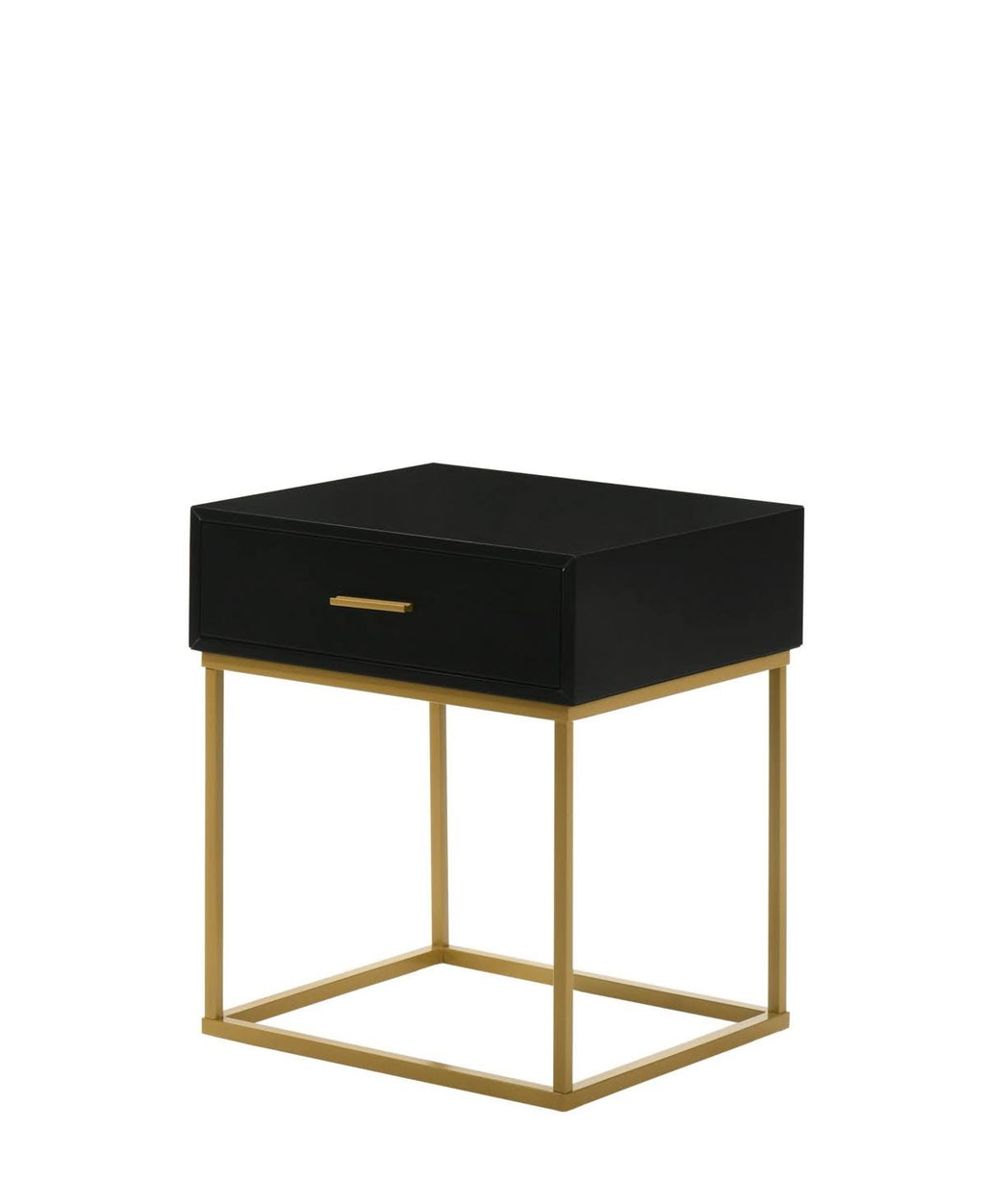 White One Drawer Dresser with Gold Legs O8904