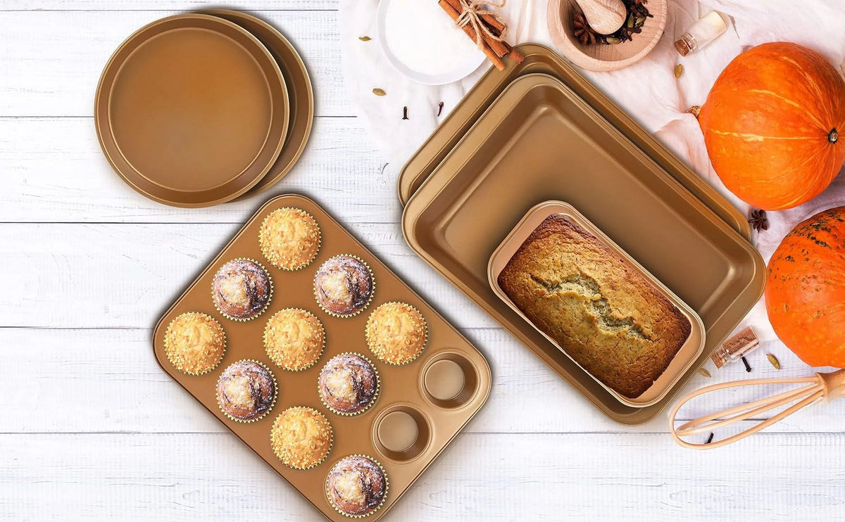 6 Piece Nonstick Copper Bakeware Set I608